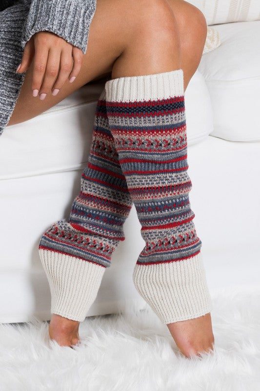 Step into Spring: Elevate Your Transitional Look with the Short Fairisle Legwarmer