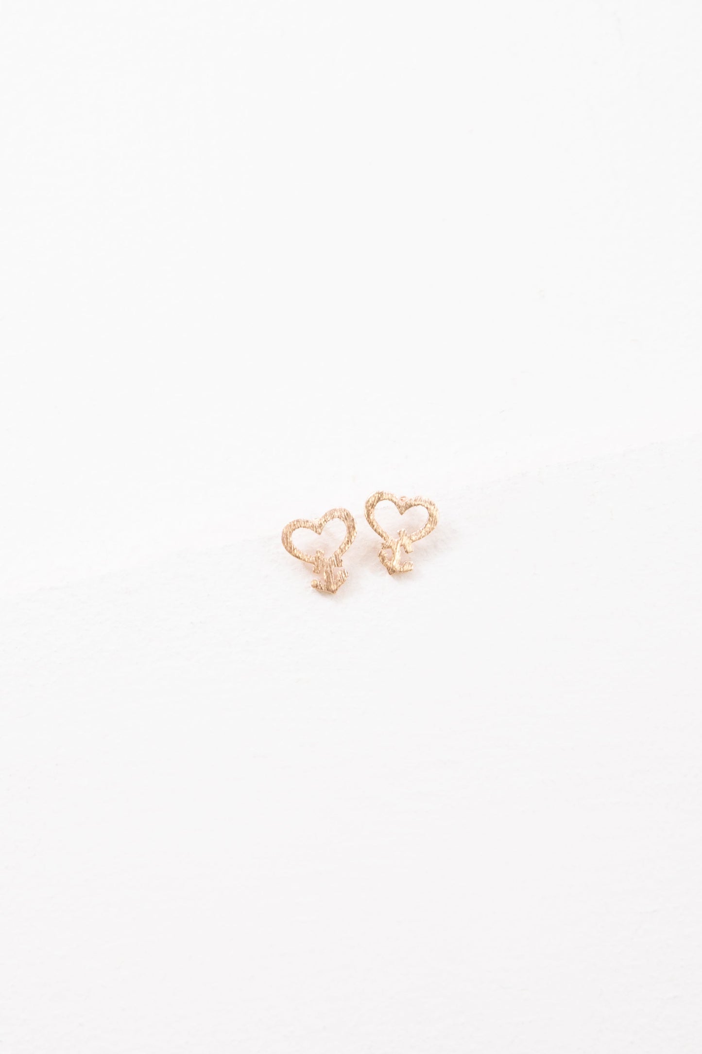 Anchored Heart Earrings