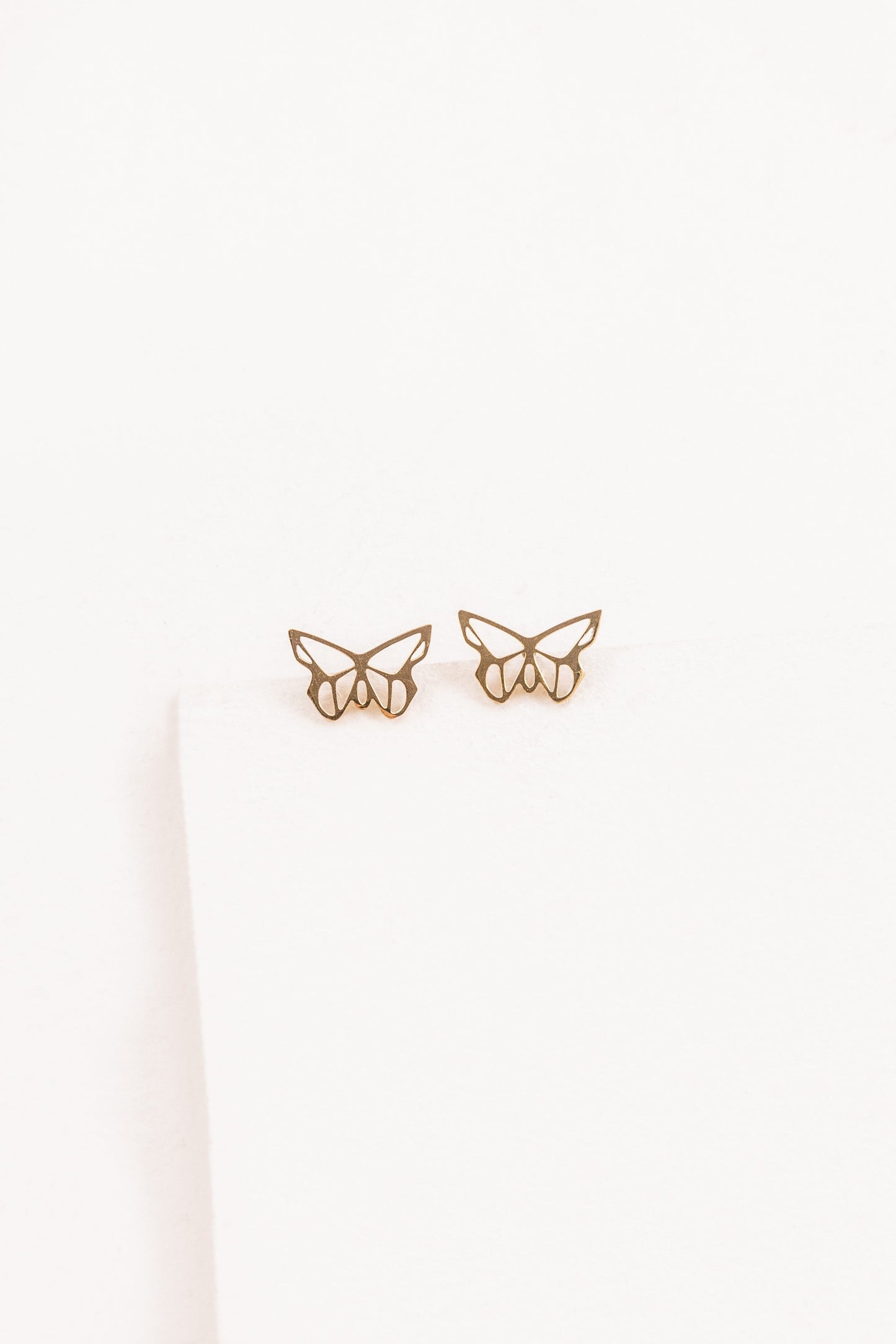 Butterfly Outline Earrings (14K)