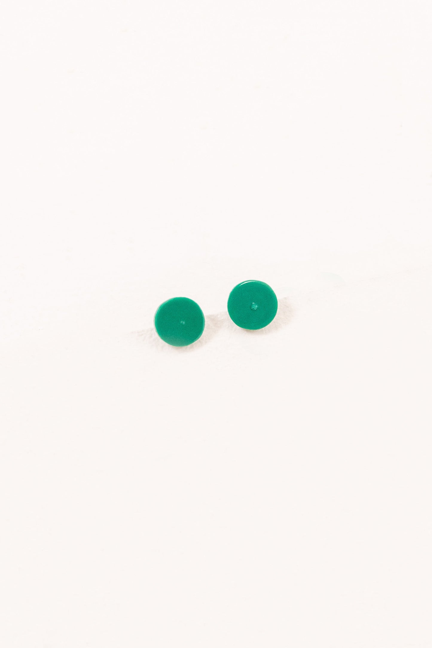 Porsha Circle Stud Earrings | Green