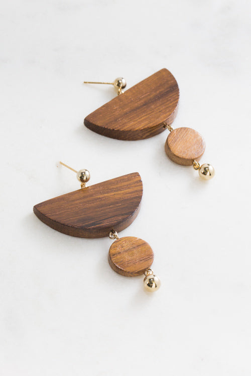 Lola Wooden Earrings