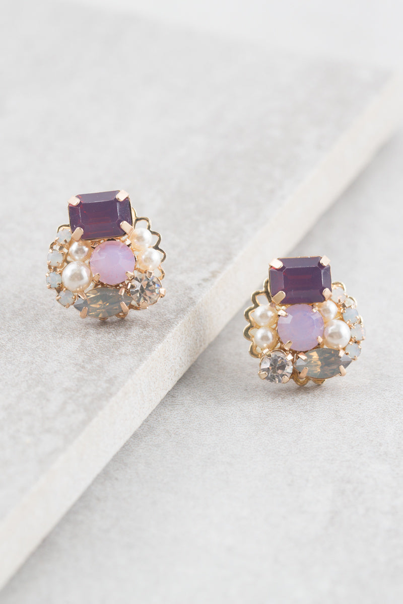Pink Lustor Stud Earrings