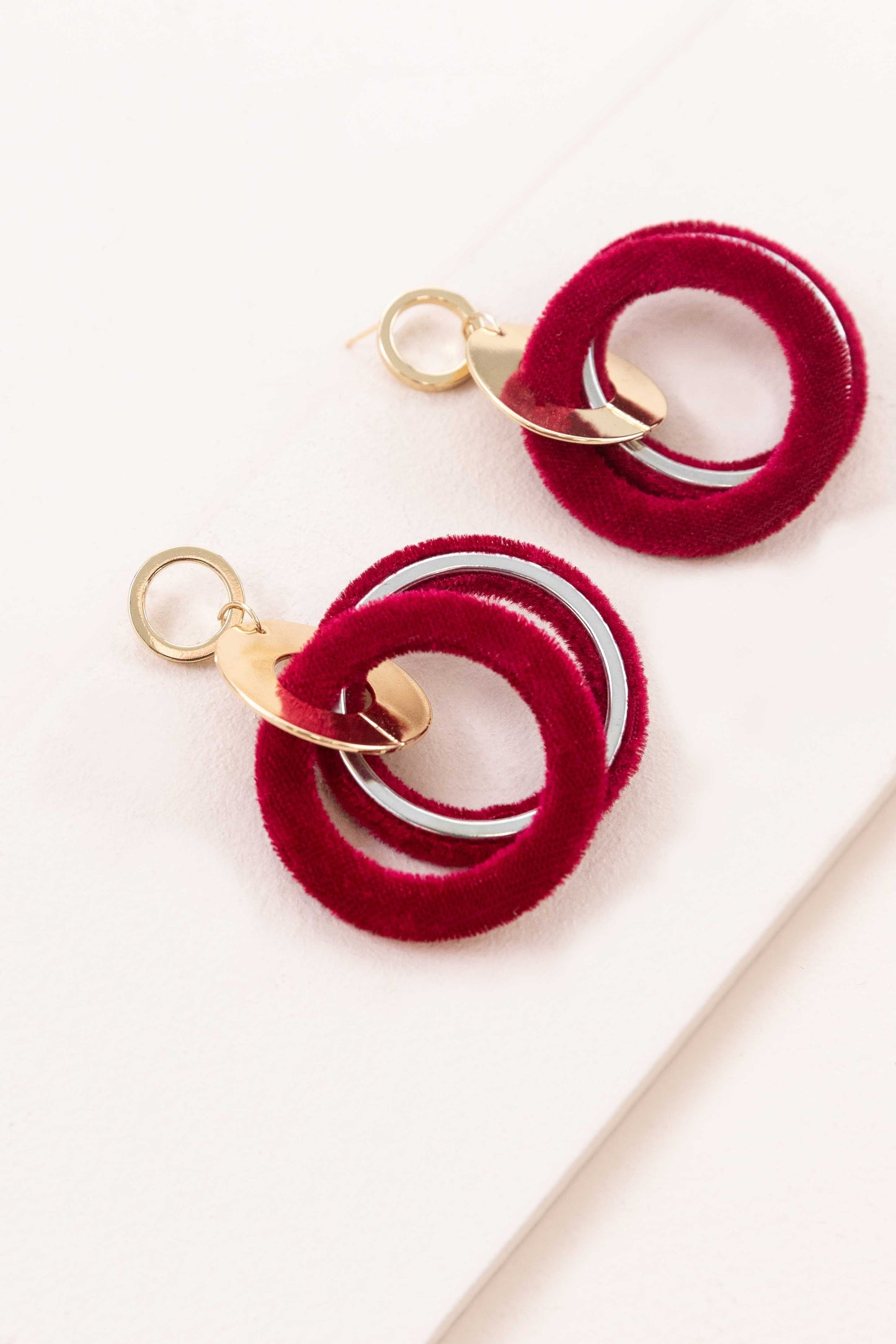 Come On Over Earrings | Maroon