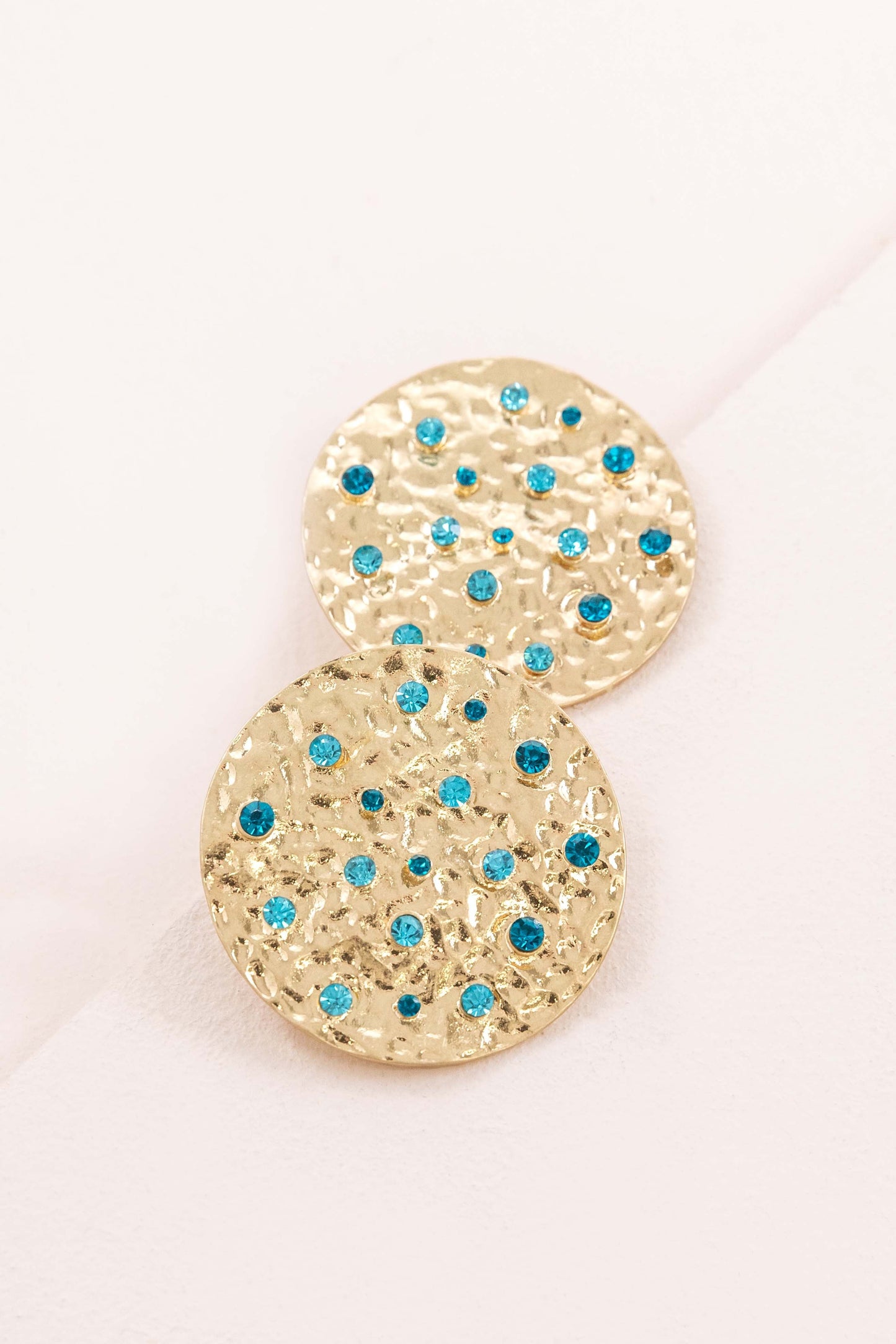 Wishing Well Plate Earrings | Blue
