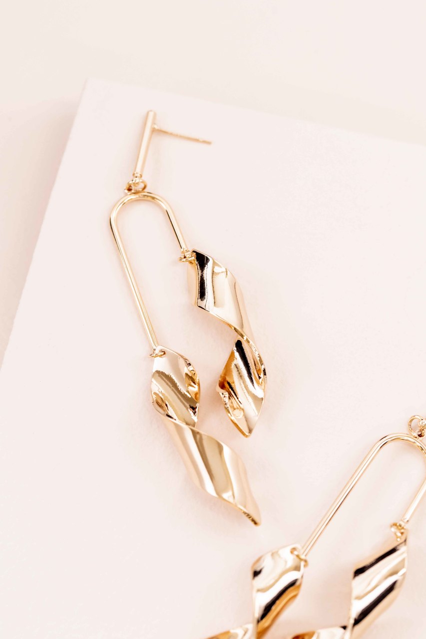 Swirling Spiral Drop Earrings