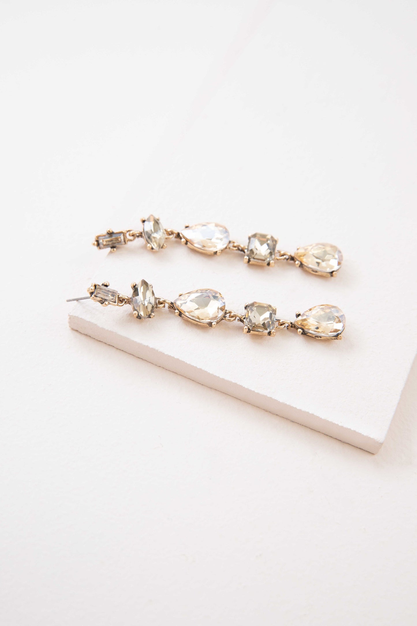 Iridescent Flare Dangle Earrings | Golden