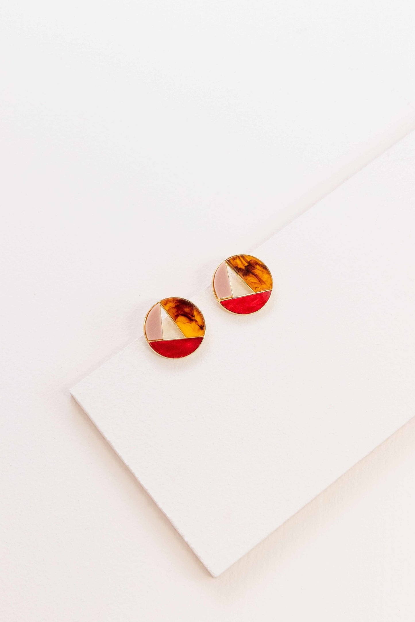 Stained Desire Circle Earrings (10K)