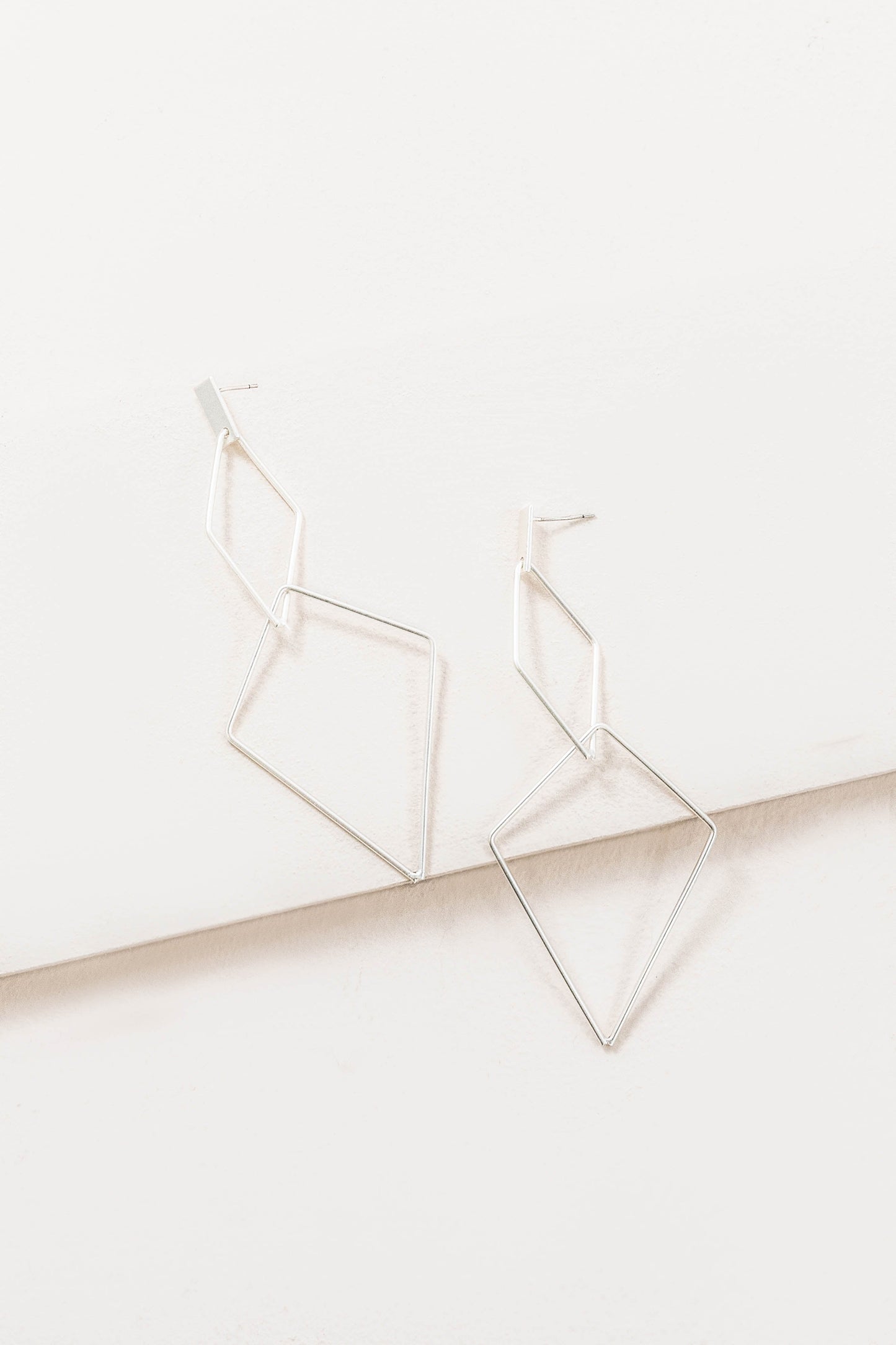 Shape Of You Drop Earrings | Silver