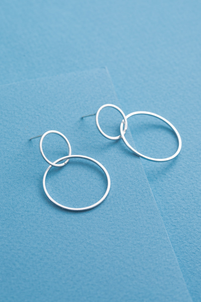 Harmonious Drop Earrings | Silver
