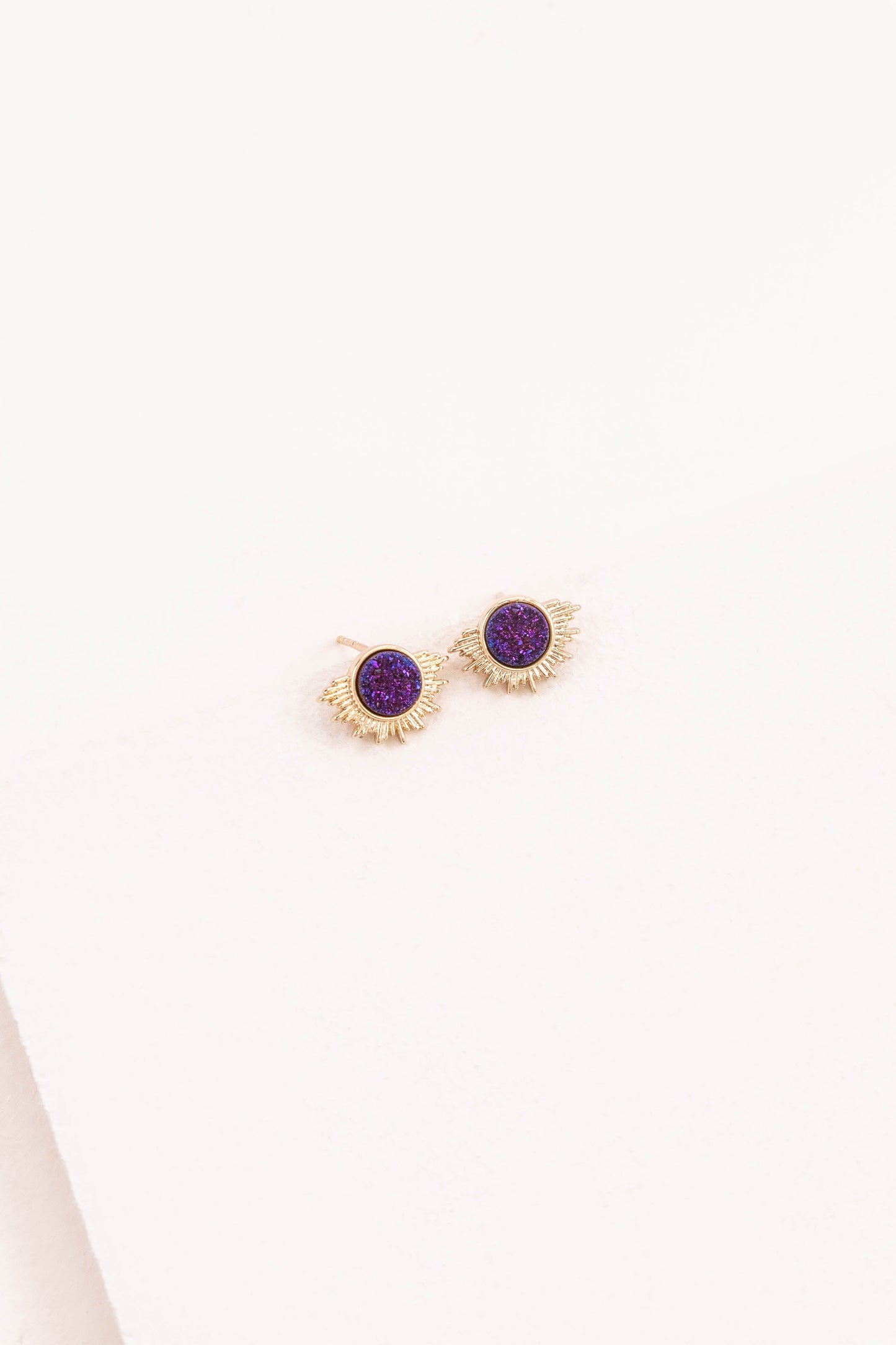 Beaming Sun Druzy Earrings | Galactic
