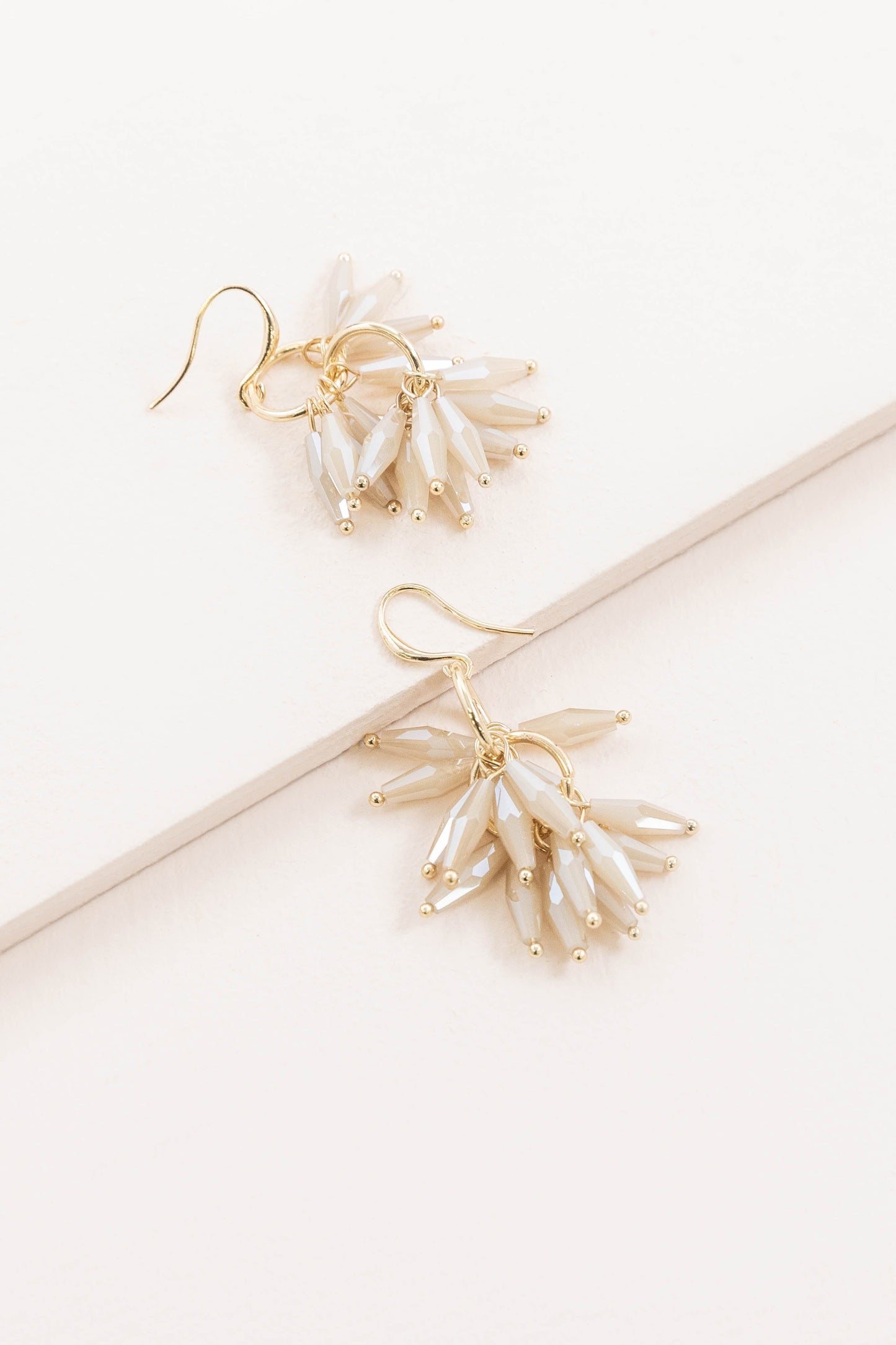 Fetching Frills Hook Earrings | Beige