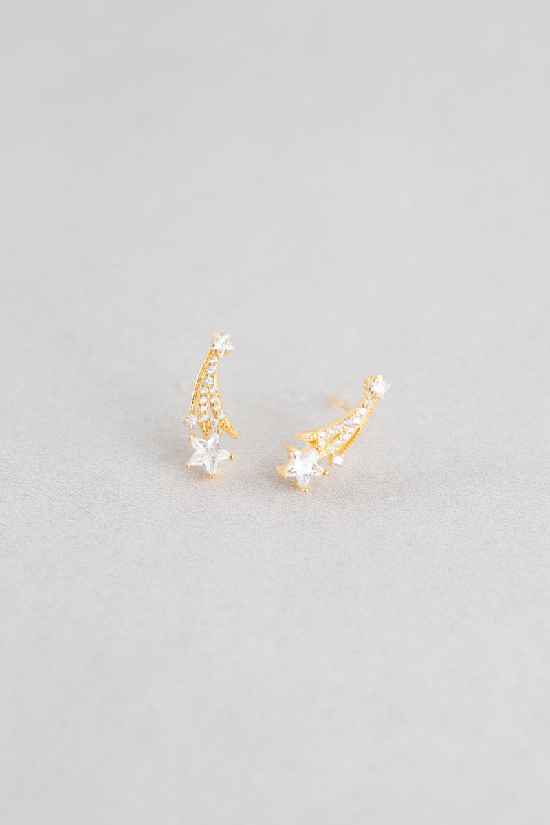To The Stars Post Earrings (14K)