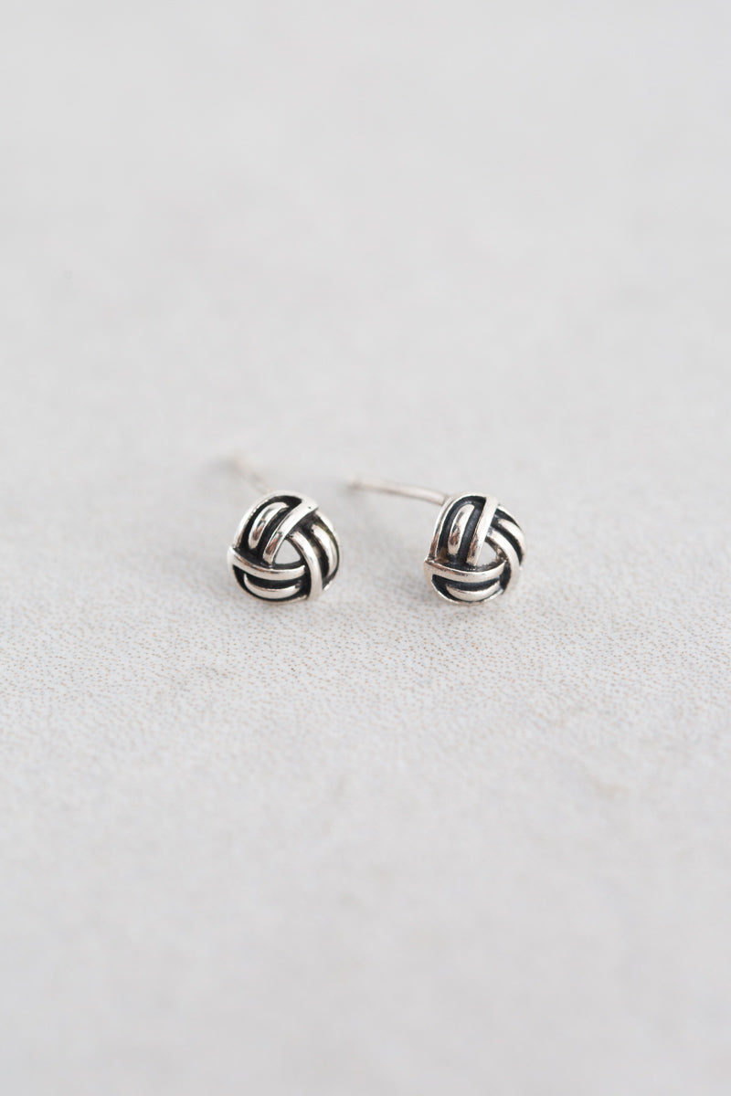 Patina Braid Stud Earrings (sterl.)