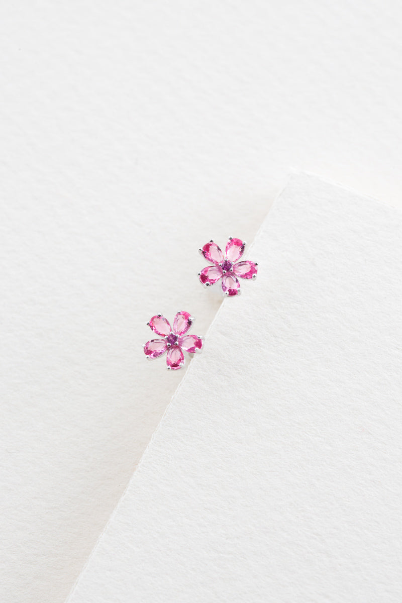 Pink Petal Earrings (sterl.)