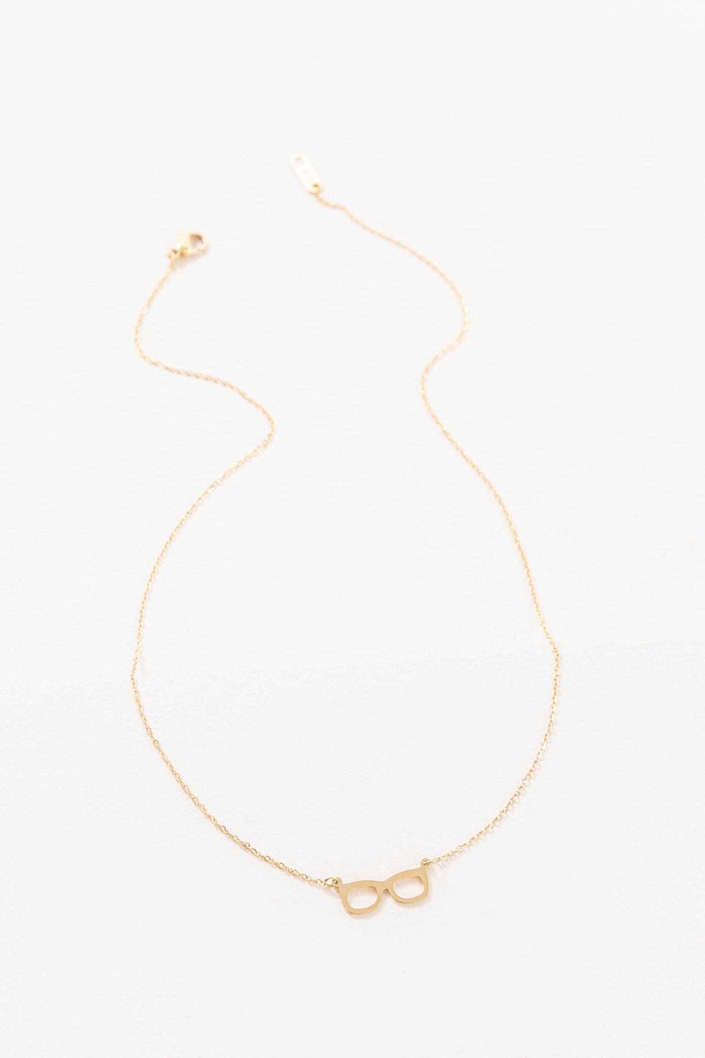 Geek Glasses Necklace (14K Gold)