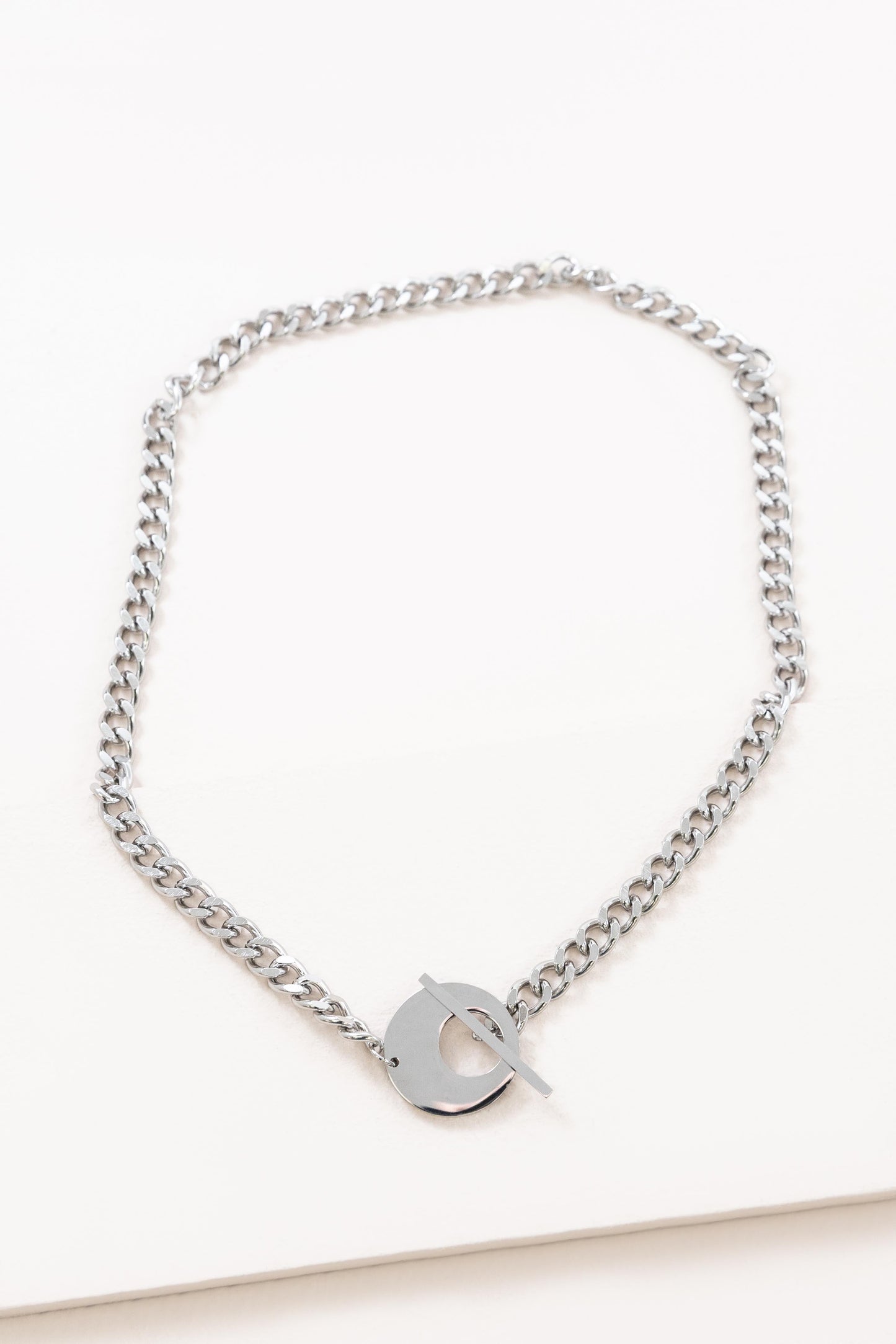 Striking Chain Collar Necklace | Silver