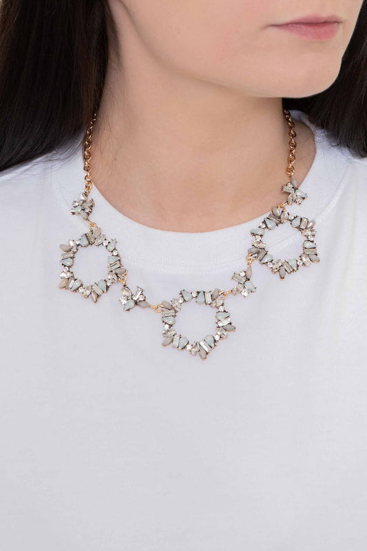 Captivating Circle Stone Necklace | Crystal Clear