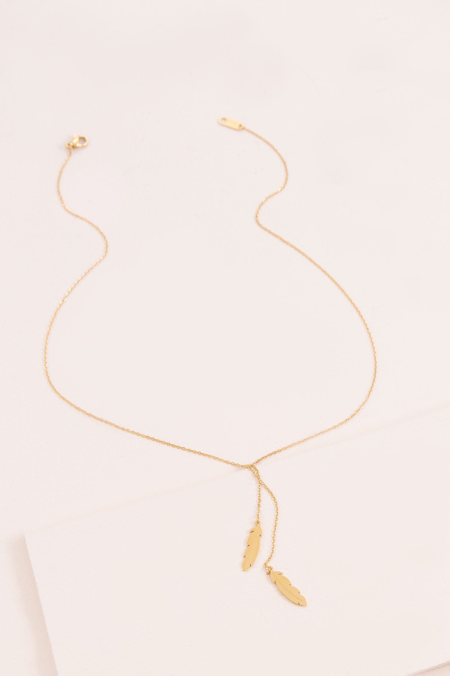 Feather Y-Necklace (14K)