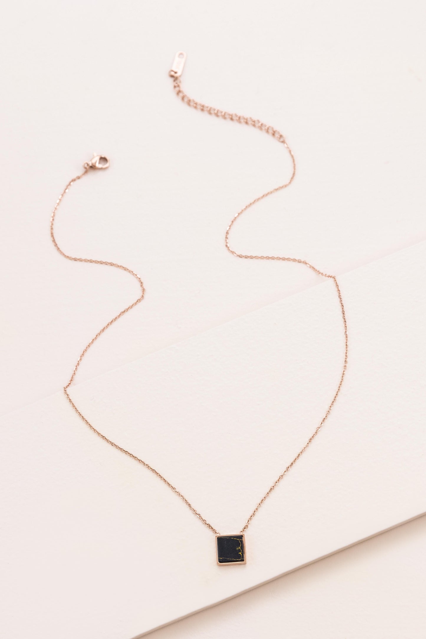 Emmy Stone Necklace | Rose Gold (14K)