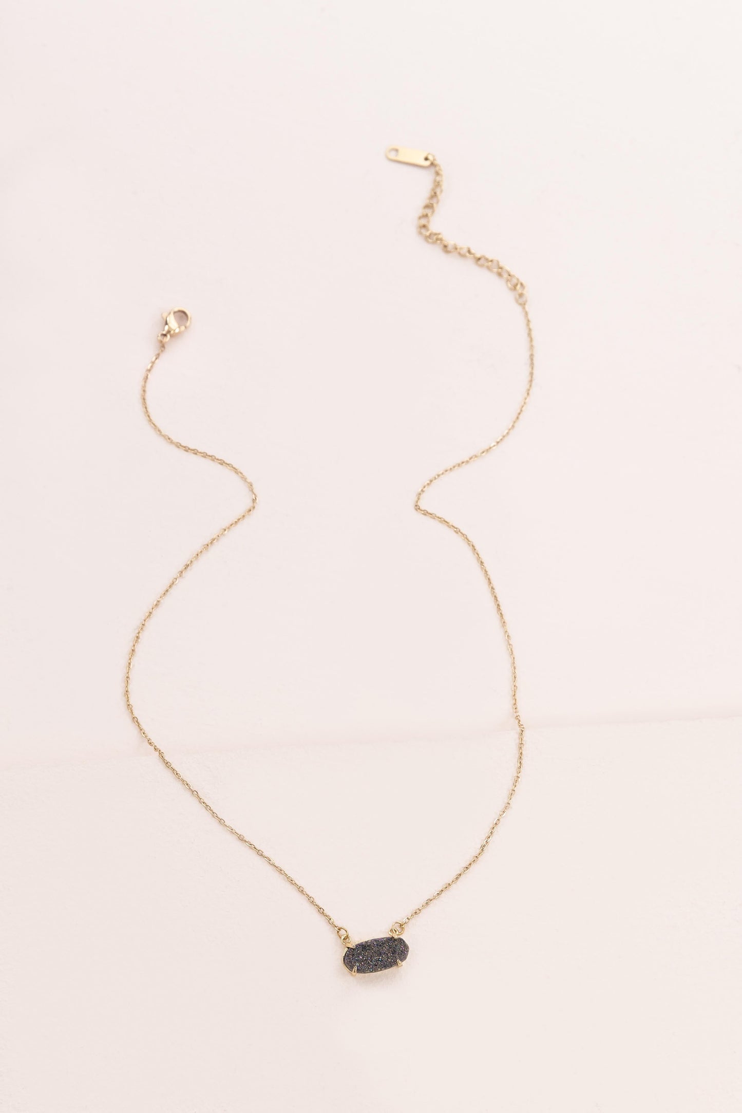 Marquise Druzy Necklace | Slate (14K)