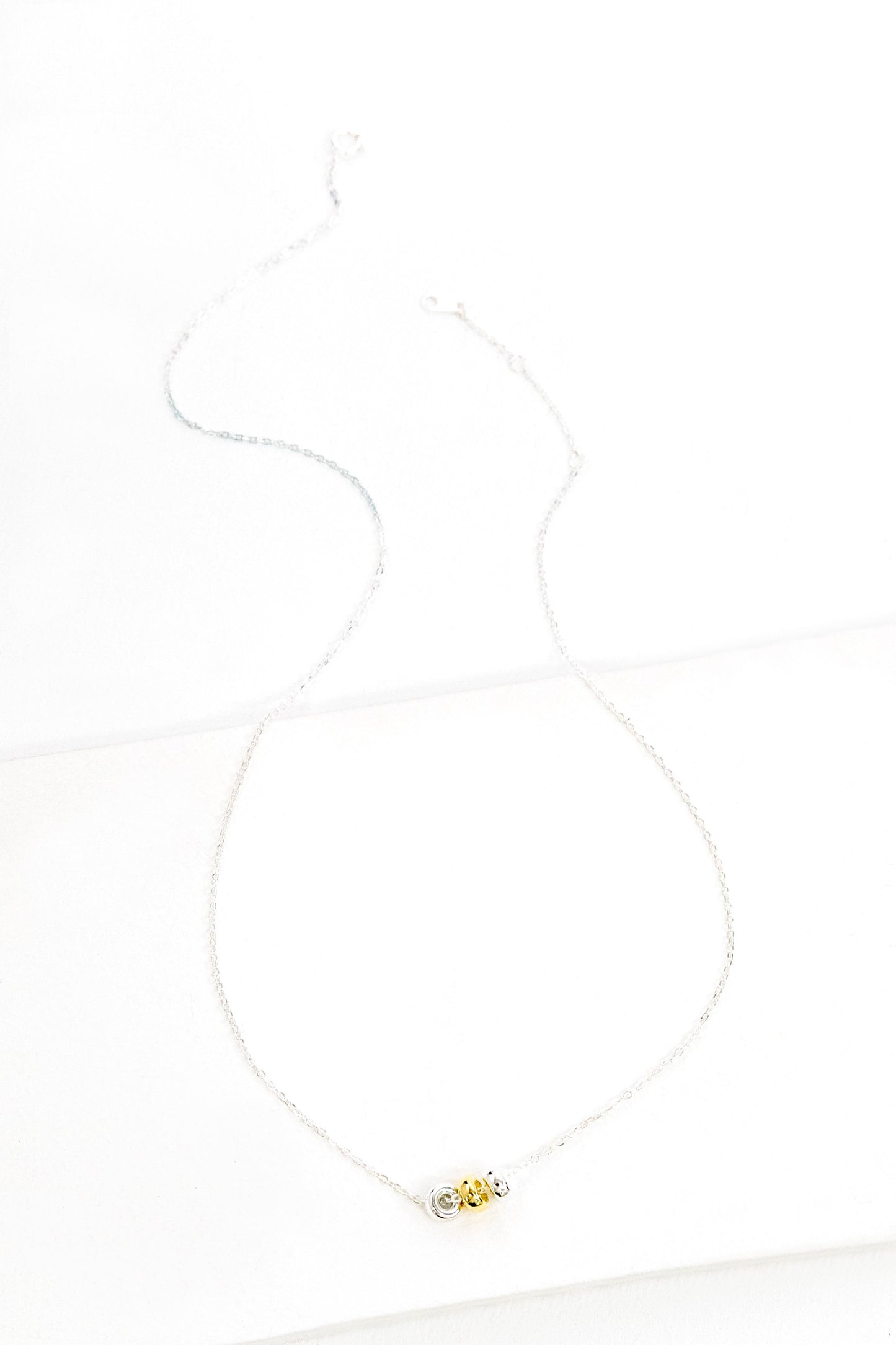 Two-Tone Seed Bead Necklace (sterl.)