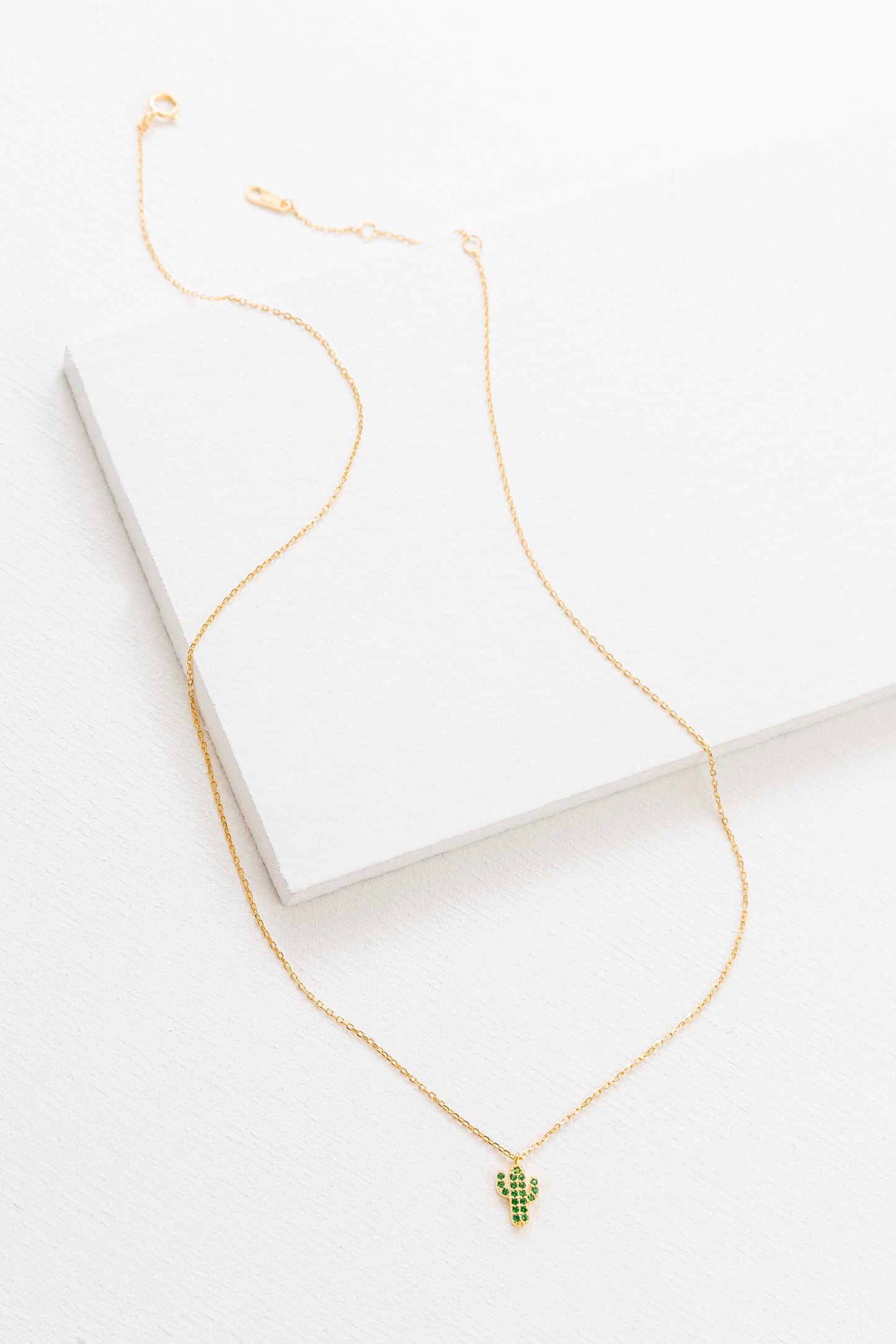 Mini Cactus Necklace (14K)