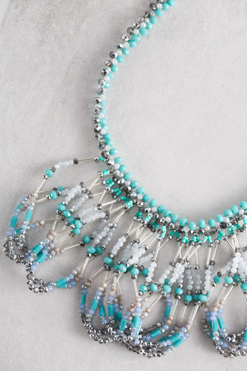 Ryleigh Beaded Bib | Turquoise