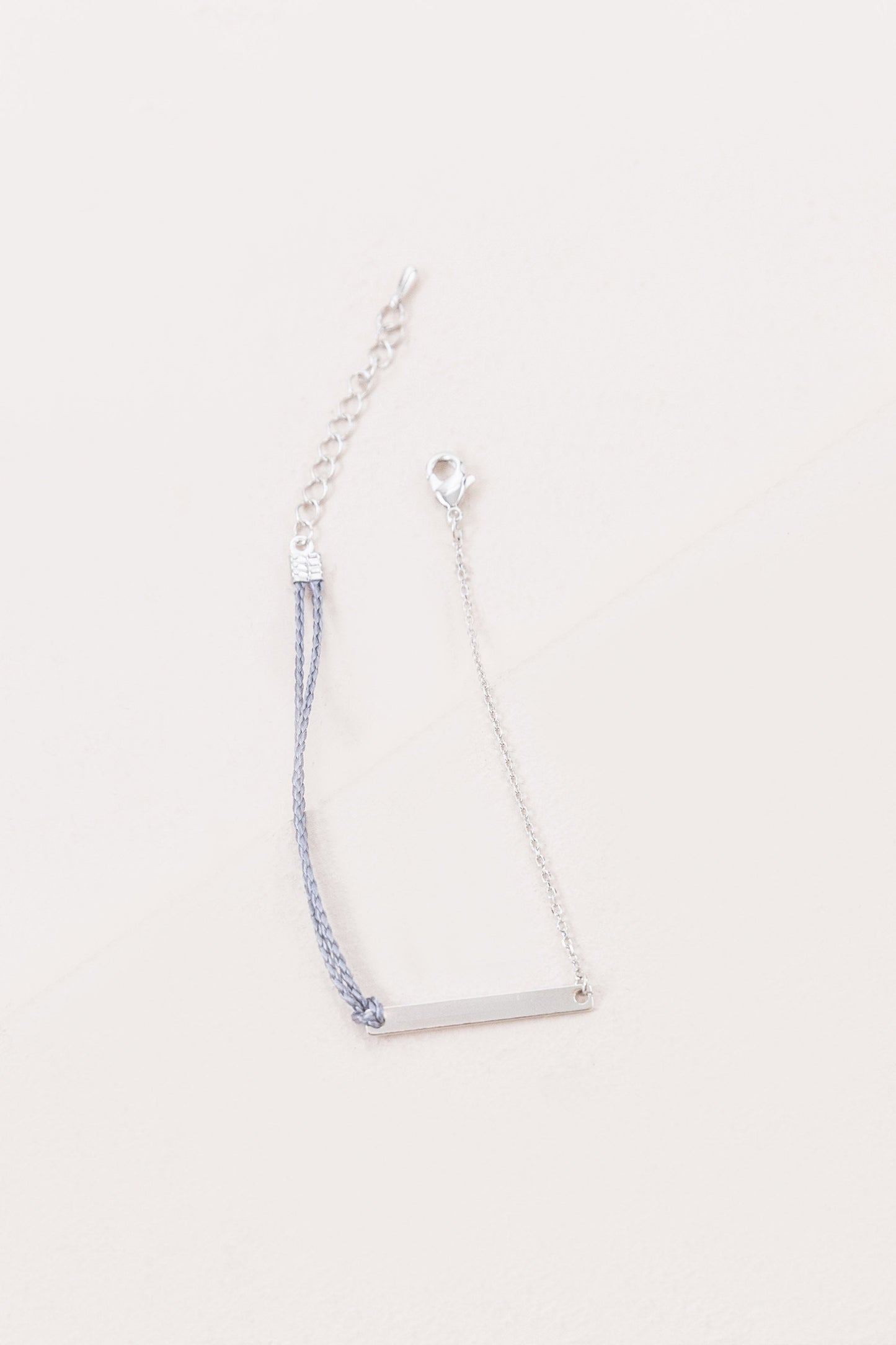 Thin Plate Rope Charm Bracelet