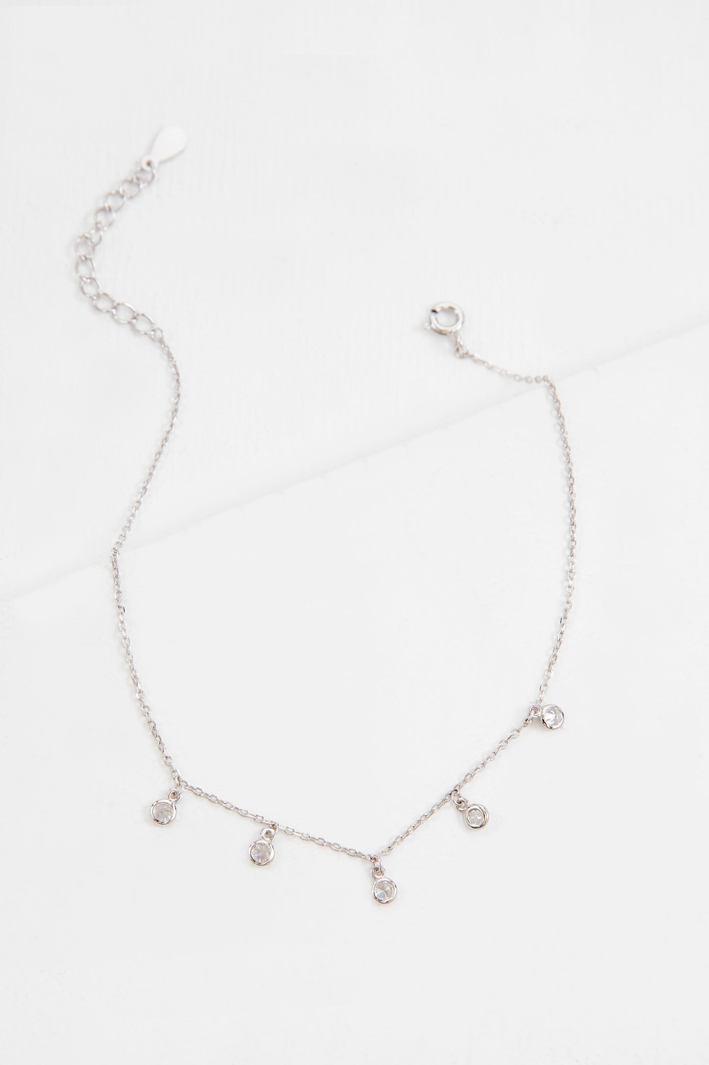 Falling Stone Anklet (sterl.)
