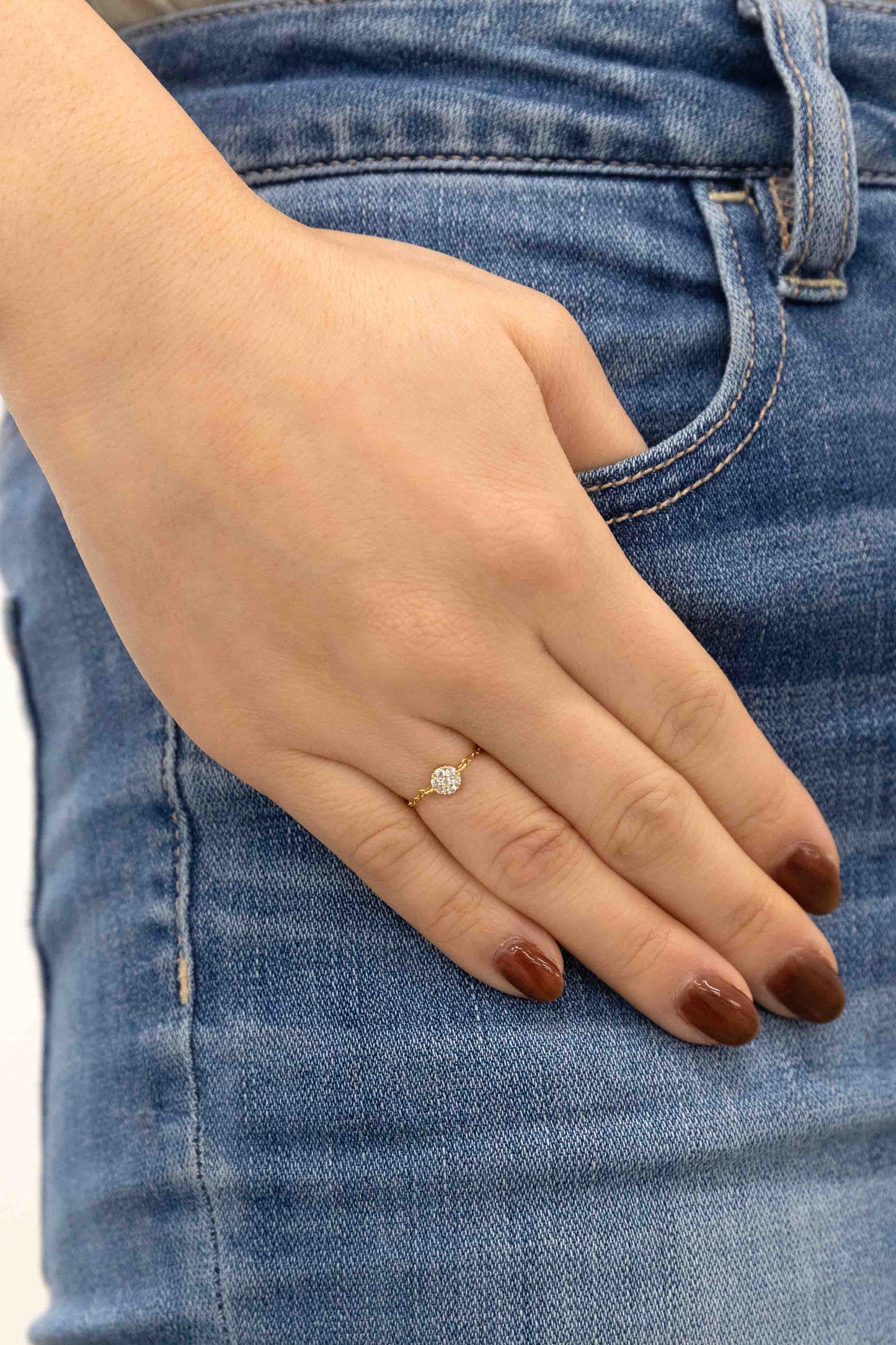 Delicate Bolo Charm Ring | Circle