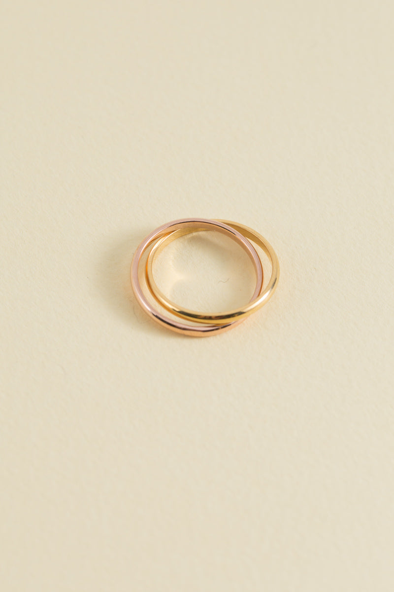 Pair Up Ring (14K Gold & Rose Gold)