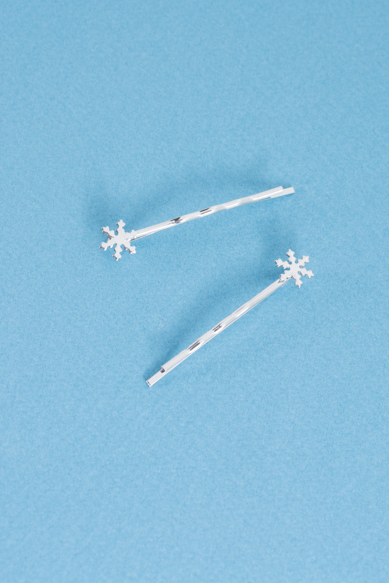 Snowflake Hair Pins | Silver