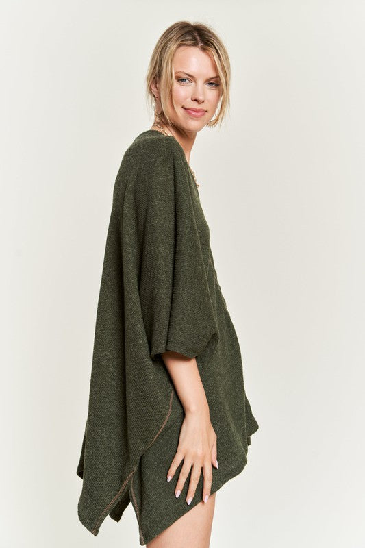 Vneck Poncho Top