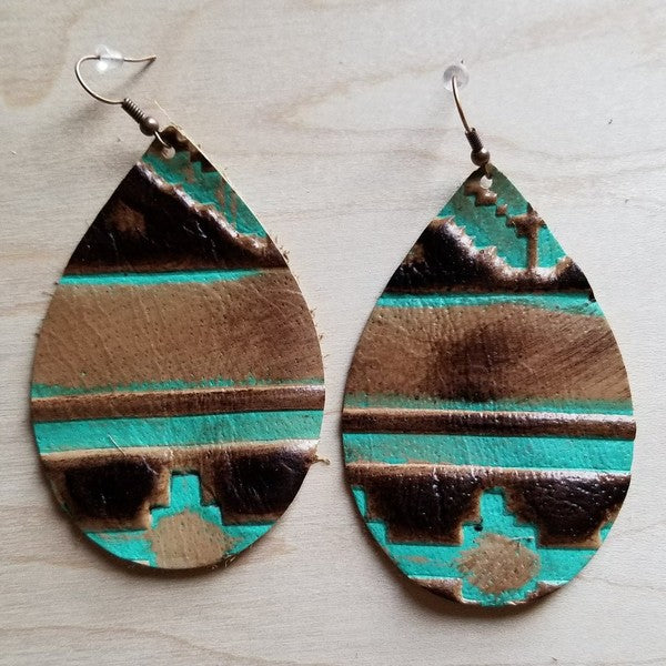 Large Teardrop Earrings In Navajo | Modern Boutique Fashion