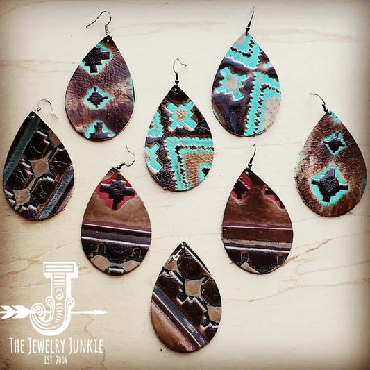 Large Teardrop Earrings In Navajo | Modern Boutique Fashion
