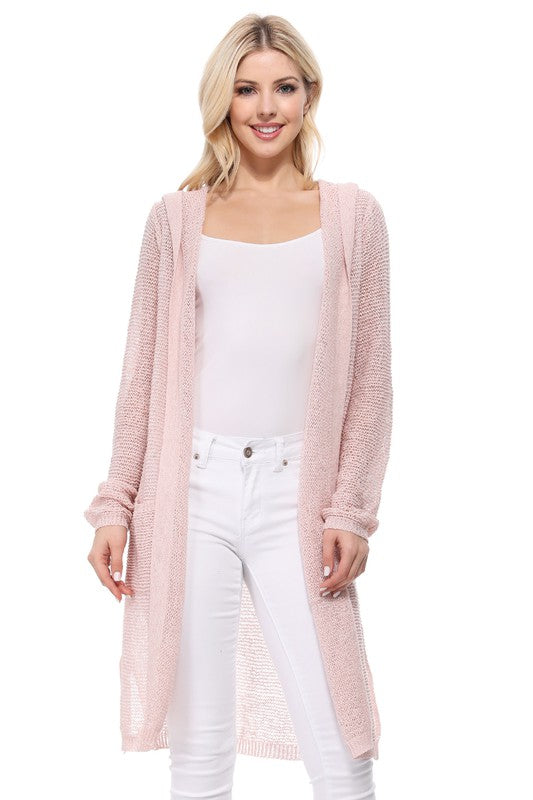 SUMMER COOL OPEN FRONT HOODIE LONG CARDIGAN MODERN BOUTIQUE FASHION | MODERN EMPORIUM – Modern Emporium women's boutique fashion