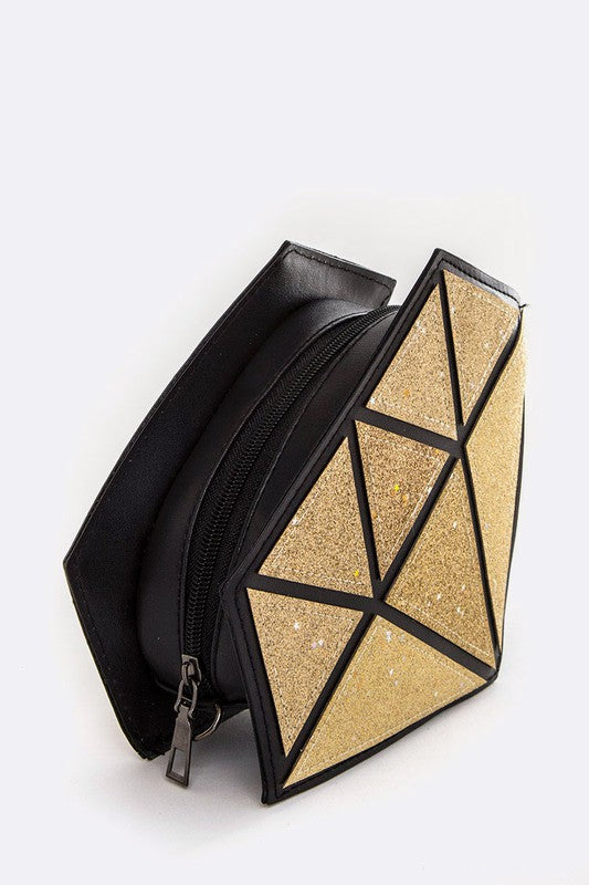 Glitter Diamond Convertible Clutch Bag | Modern Boutique Fashion