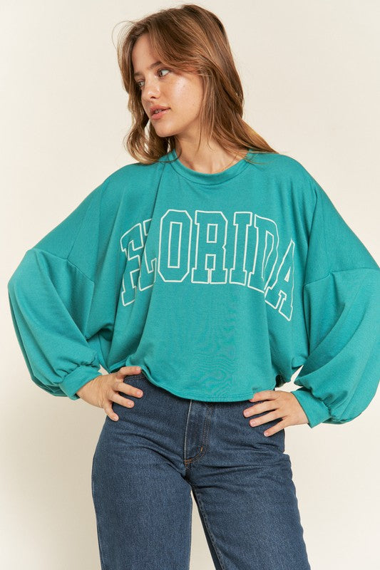 Terry Batwing Sleeve Top