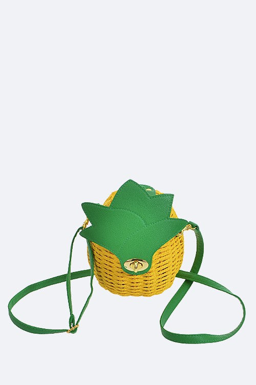Pineapple Basket Weaved Iconic Novelty Clutch | Modern Boutique Fashion
