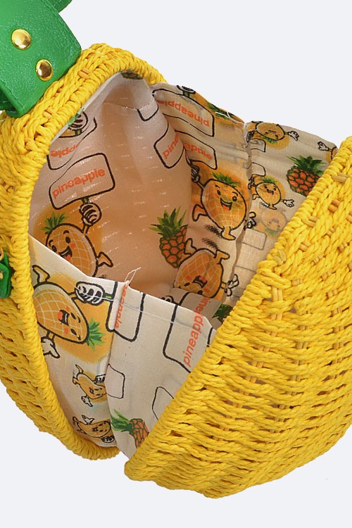 Pineapple Basket Weaved Iconic Novelty Clutch | Modern Boutique Fashion
