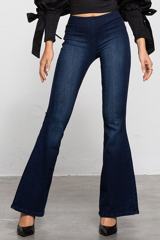 Mid-Rise Banded Wider Flare Jeans | Modern Boutique Fashion