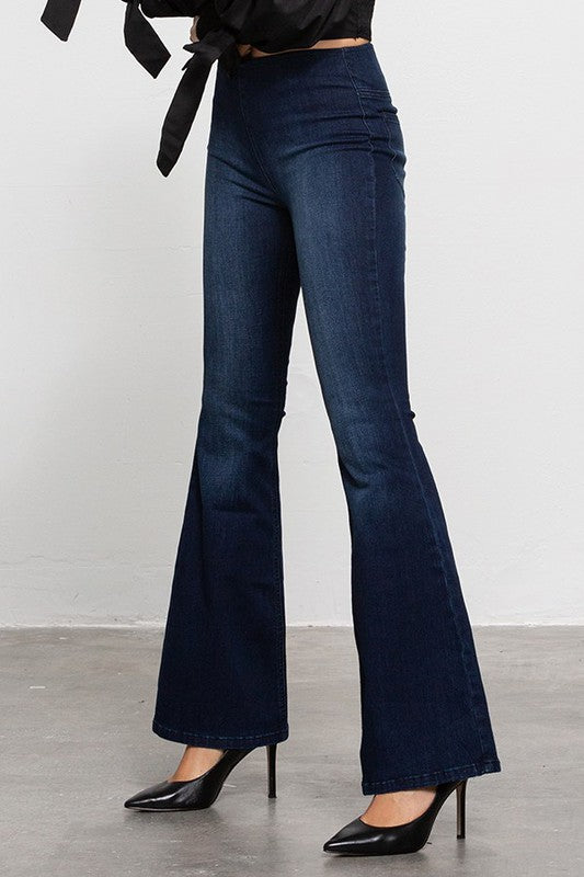 Mid-Rise Banded Wider Flare Jeans | Modern Boutique Fashion