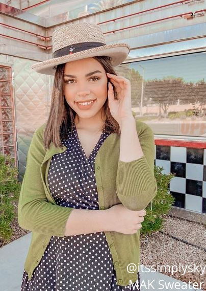 Crewneck Button Down Knit Cardigan Sweater | Modern Boutique Fashion