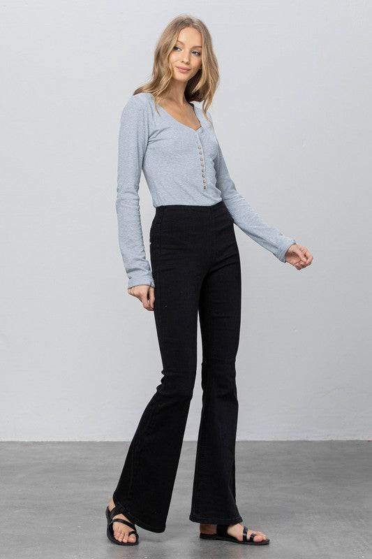 Mid-Rise Banded Wider Flare Jeans | Modern Boutique Fashion