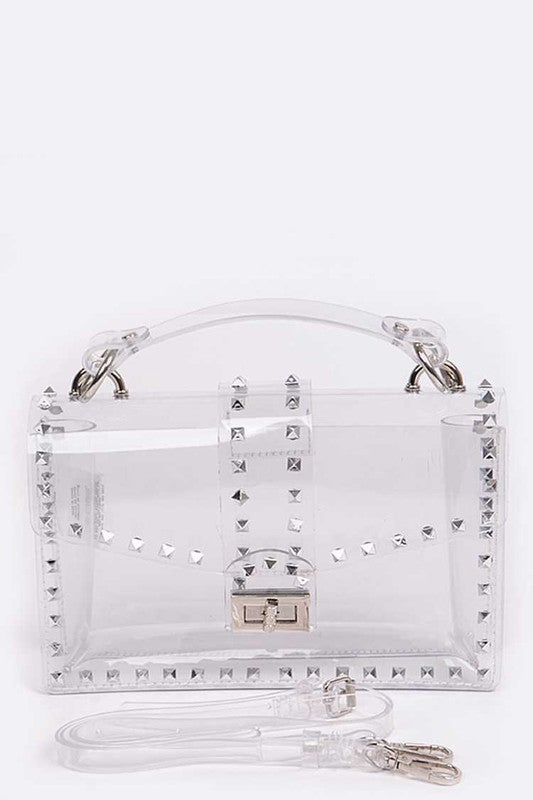 Studded Clear Swing Stadium Bag