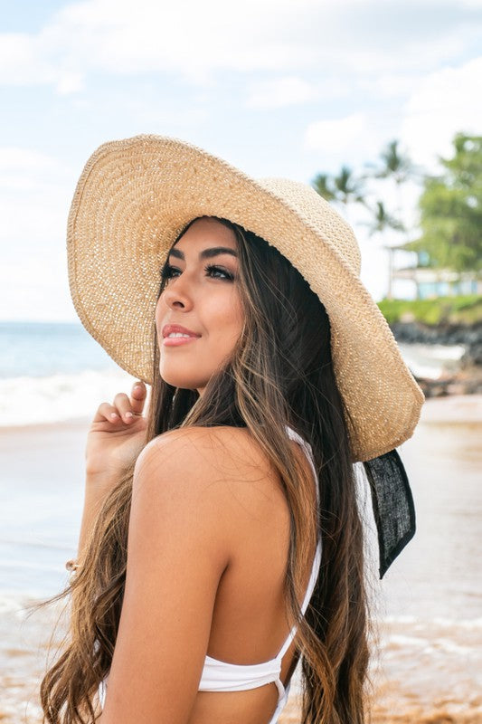 Bow Accent Peasant Sun Hat | Modern Boutique Fashion