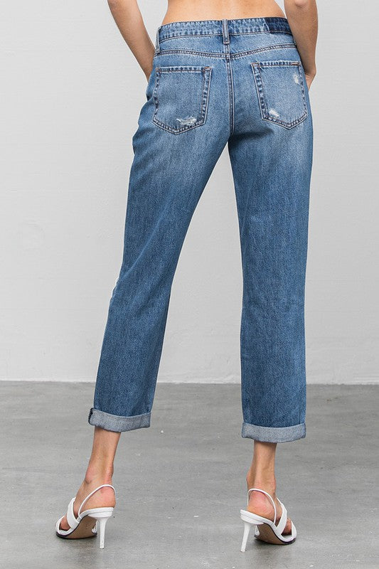 Distressed Premium Boyfriend Jeans | Modern Boutique Fashion