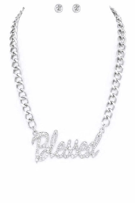 Bless Crystal Necklace Set