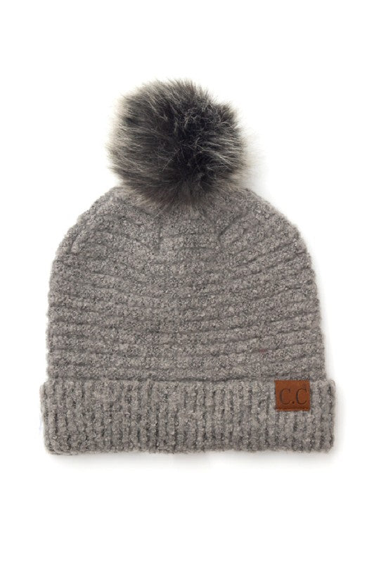 Cc Ultra Soft Fur Pom Beanie | Modern Boutique Fashion