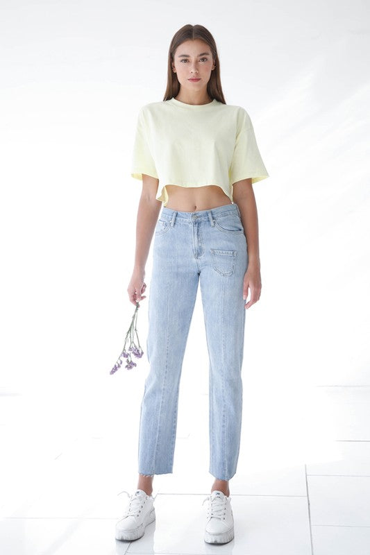 High Rise Premium Boyfriend Jeans | Modern Boutique Fashion